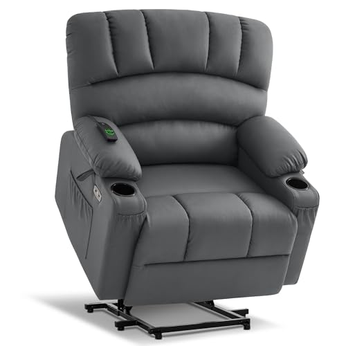 MCombo Oversized Power Lift Recliner Chair for Elderly, Lift Chair with Heat and Massage, Lift Recliner for Big and Tall, Cup Holders