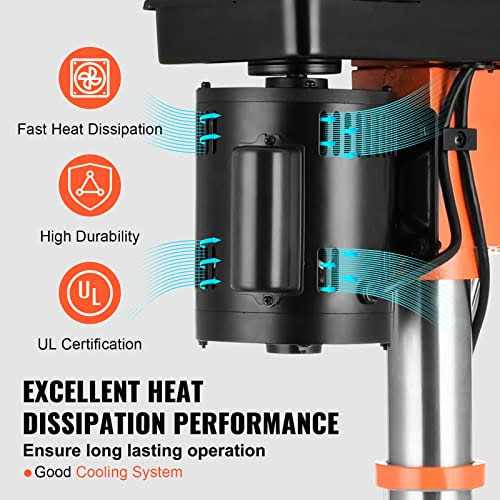 VEVOR 12 in Benchtop Drill Press 5 Amp 120V Variable Speed Cast Iron Bench Drill Press - Shop Hardware Tools Online Store