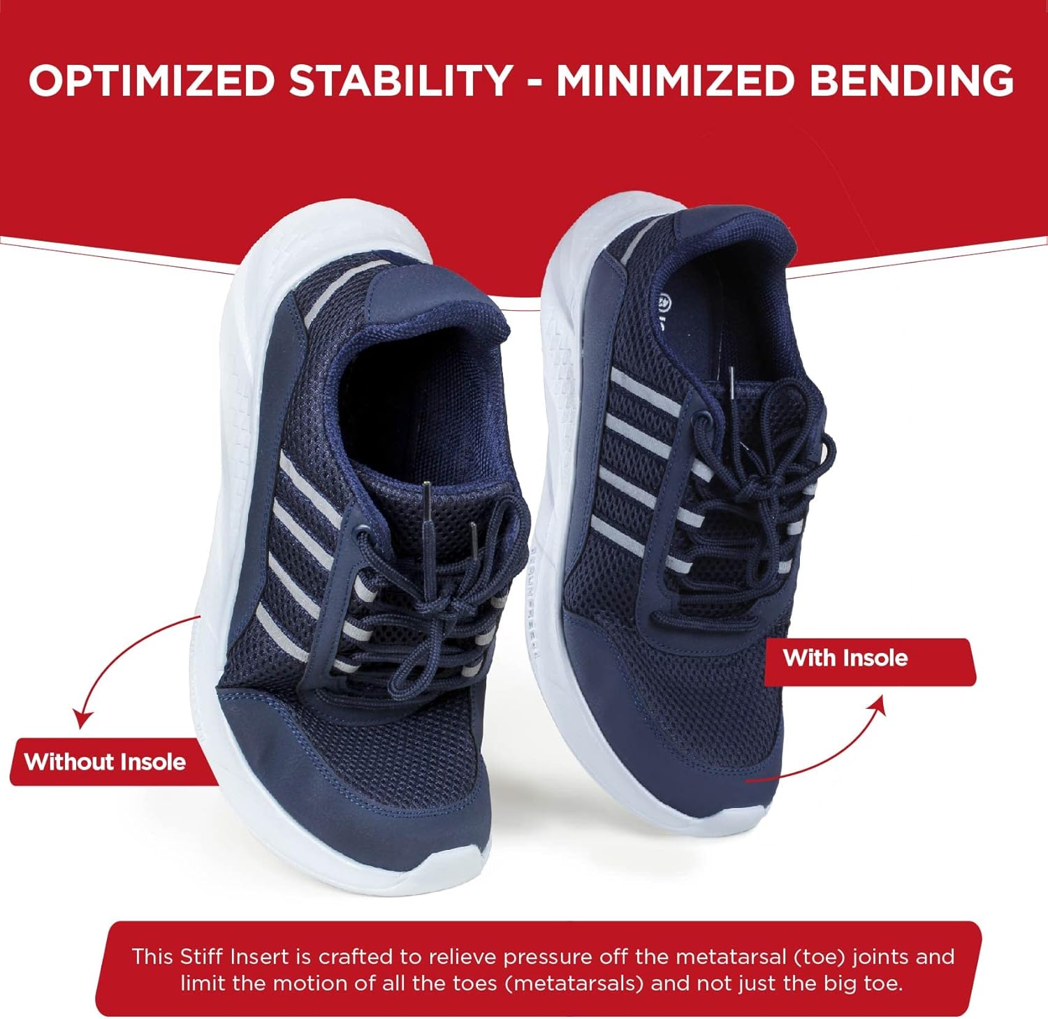 TEGA Carbon Fiber Insole (1 Pair) - for Turf Toe, Foot Fractures, Hallux Rigidus and Limitus - Rigid Shoe Insert for Sports, Hiking, Trekking
