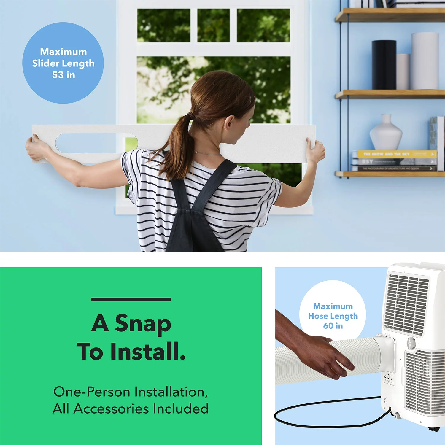 Vremi 12000 BTU Portable Air Conditioner - Easy to Move AC Unit for Rooms up to 350 Sq Ft - with Powerful Cooling Fan, Reusable Filter