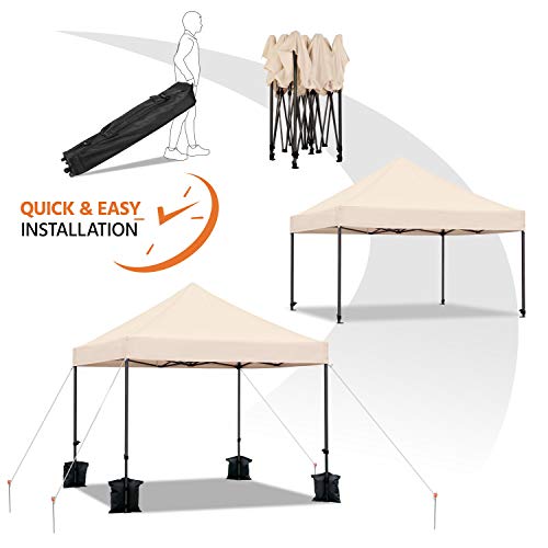 Yaheetech Heavy Duty Pop Up Canopy Tent, 10x20 Commercial Instant Shelter Tent for Wedding, Parties, Adjustable Outdoor Canopy with Wheeled Carry Bag