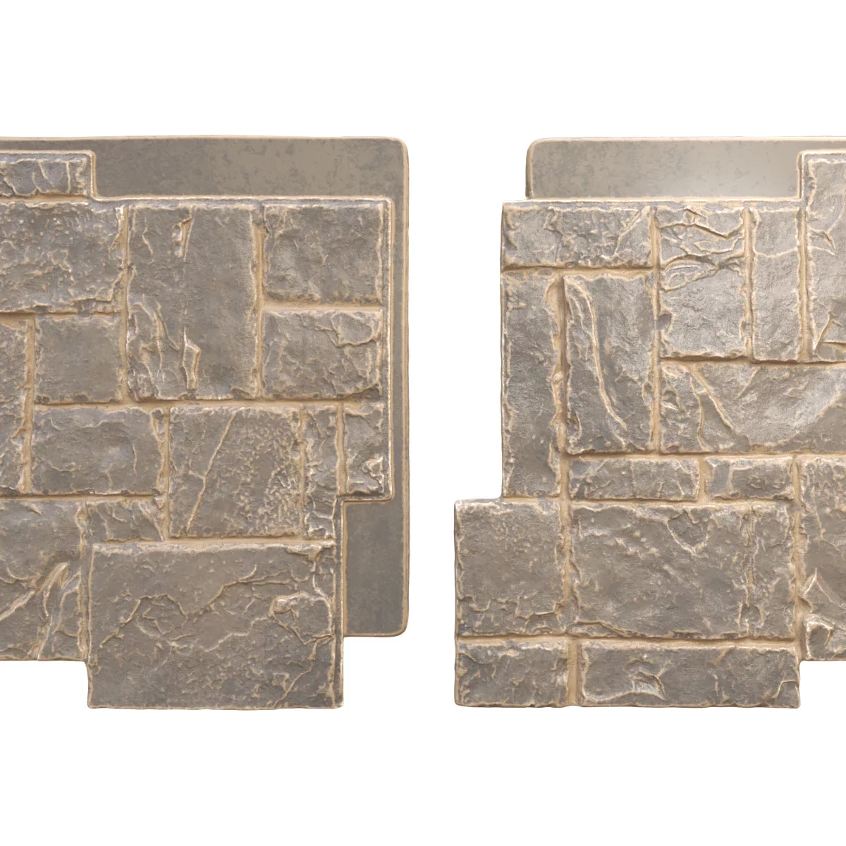 Ekena Millwork 49"W x 24 1/2"H x 1 1/4"D Castle Rock Stacked Stone, StoneWall Faux Stone Siding Panel, Cannondale
