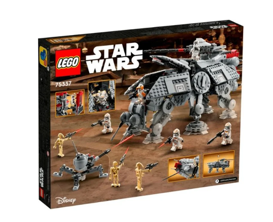 LEGO Star Wars AT-TE Walker 75337 Poseable Toy, Revenge of the Sith Set, Gift for Kids with 3 212th Clone Troopers