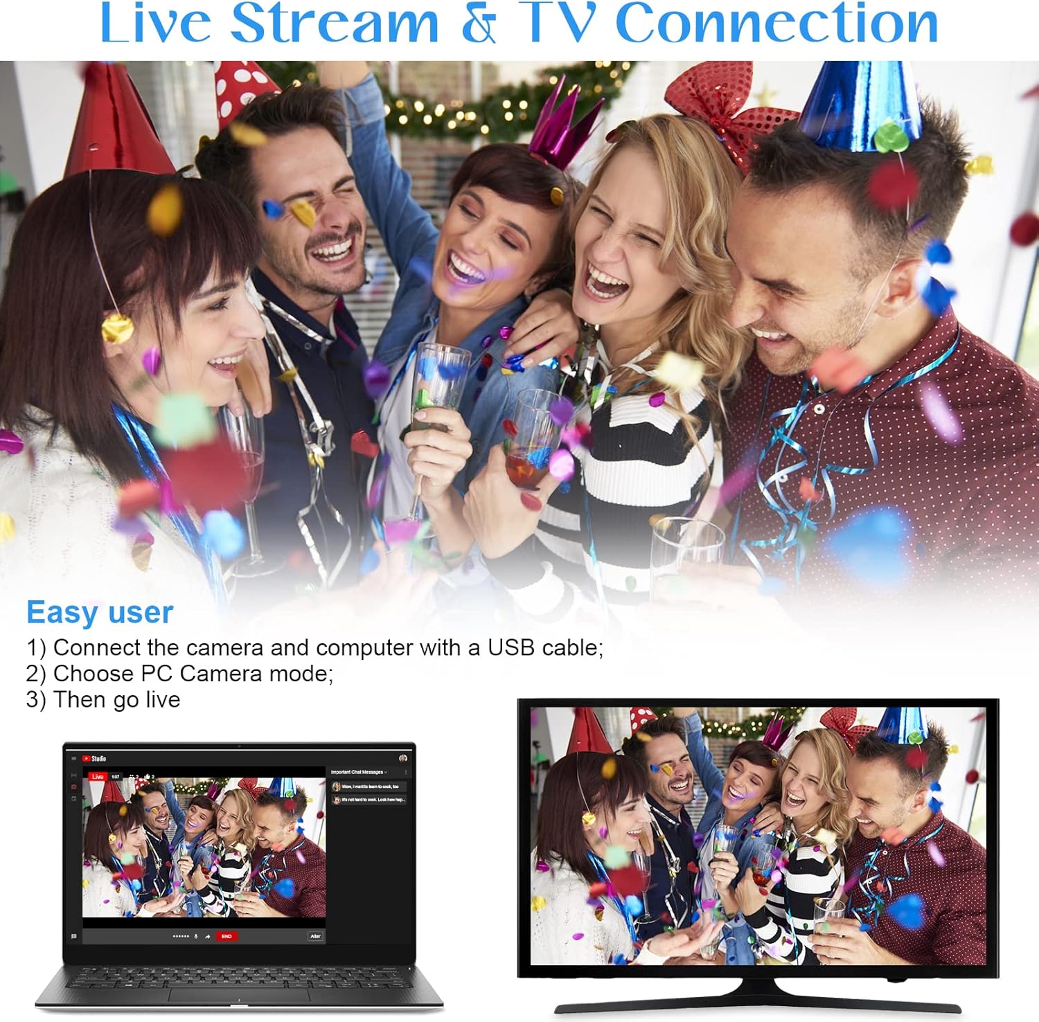 YouTube Video Camera 4k Vlogging Camera UHD 56MP with Night Vision WiFi 18X Zoom Camera with Mic