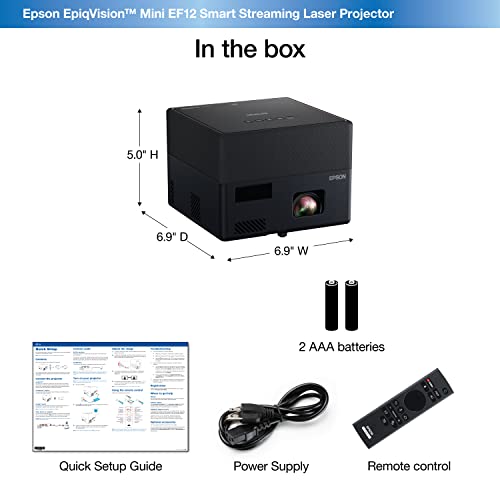 Epson EpiqVision Mini Laser Projector, 3LCD, Portable