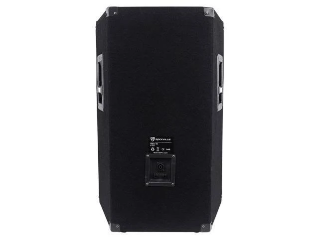 2) Rockville Rsg15 15” 3-Way DJ PA Speakers+Powered Mixer+Mics+Stands+Cables