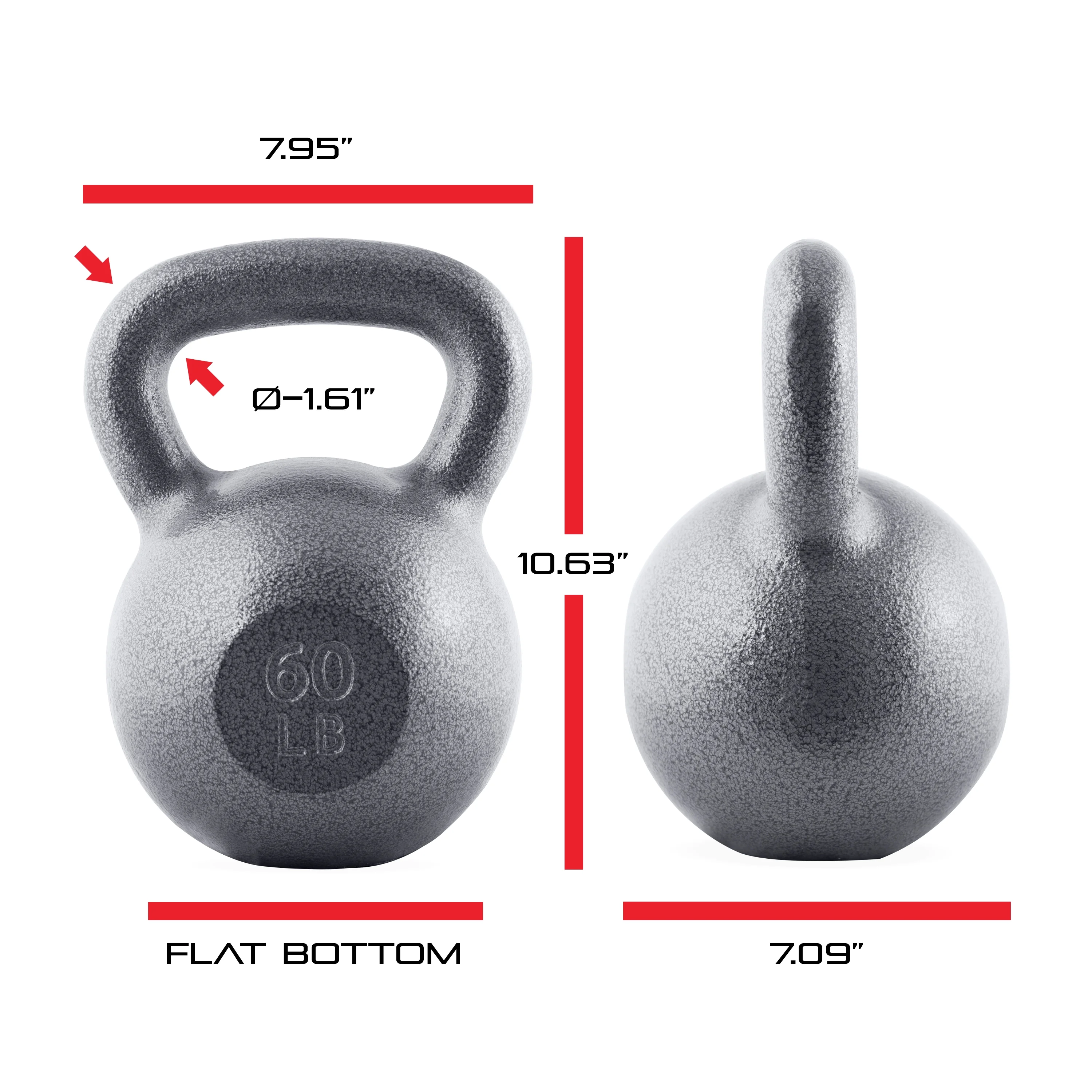 CAP Barbell Cast Iron Kettlebell, Single, 10-80 Pounds