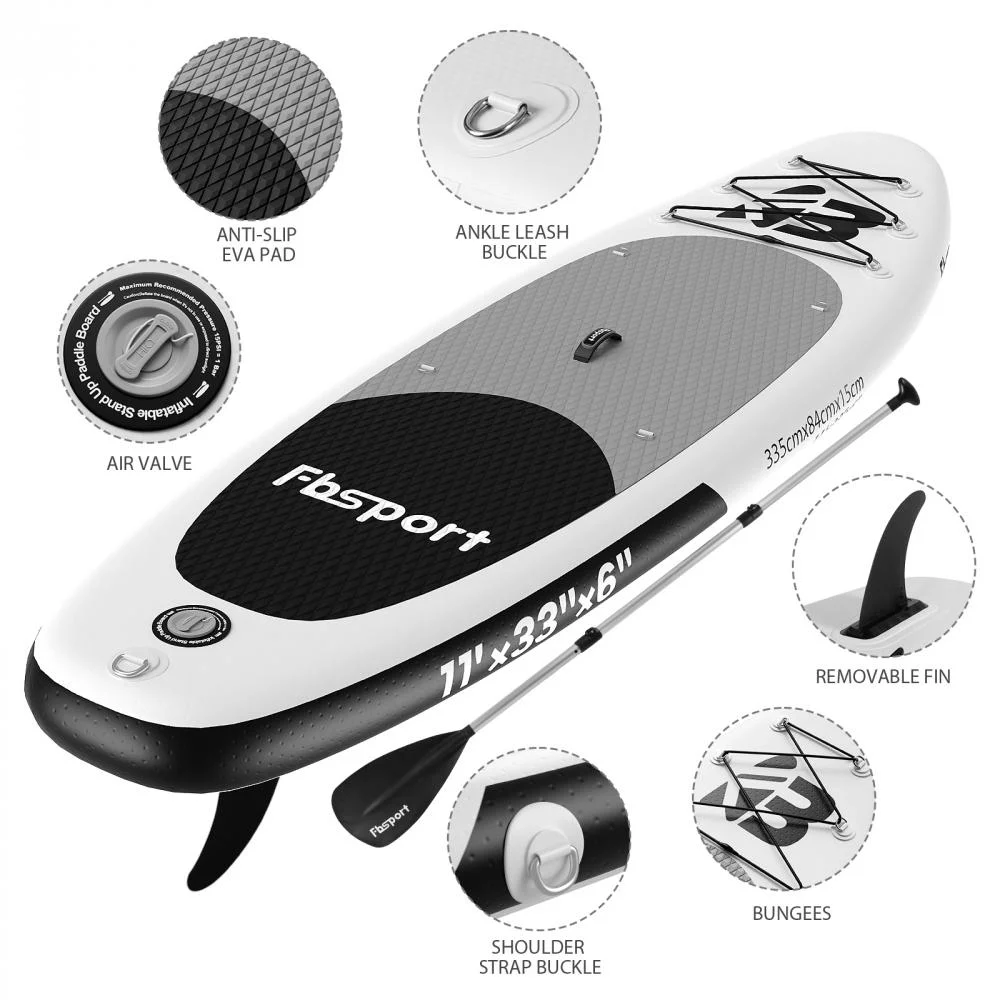 Fbsport Electric Inflatable Paddle Board, Stand UP Paddleboard 11' Length with Electric Pump SUP Accessories