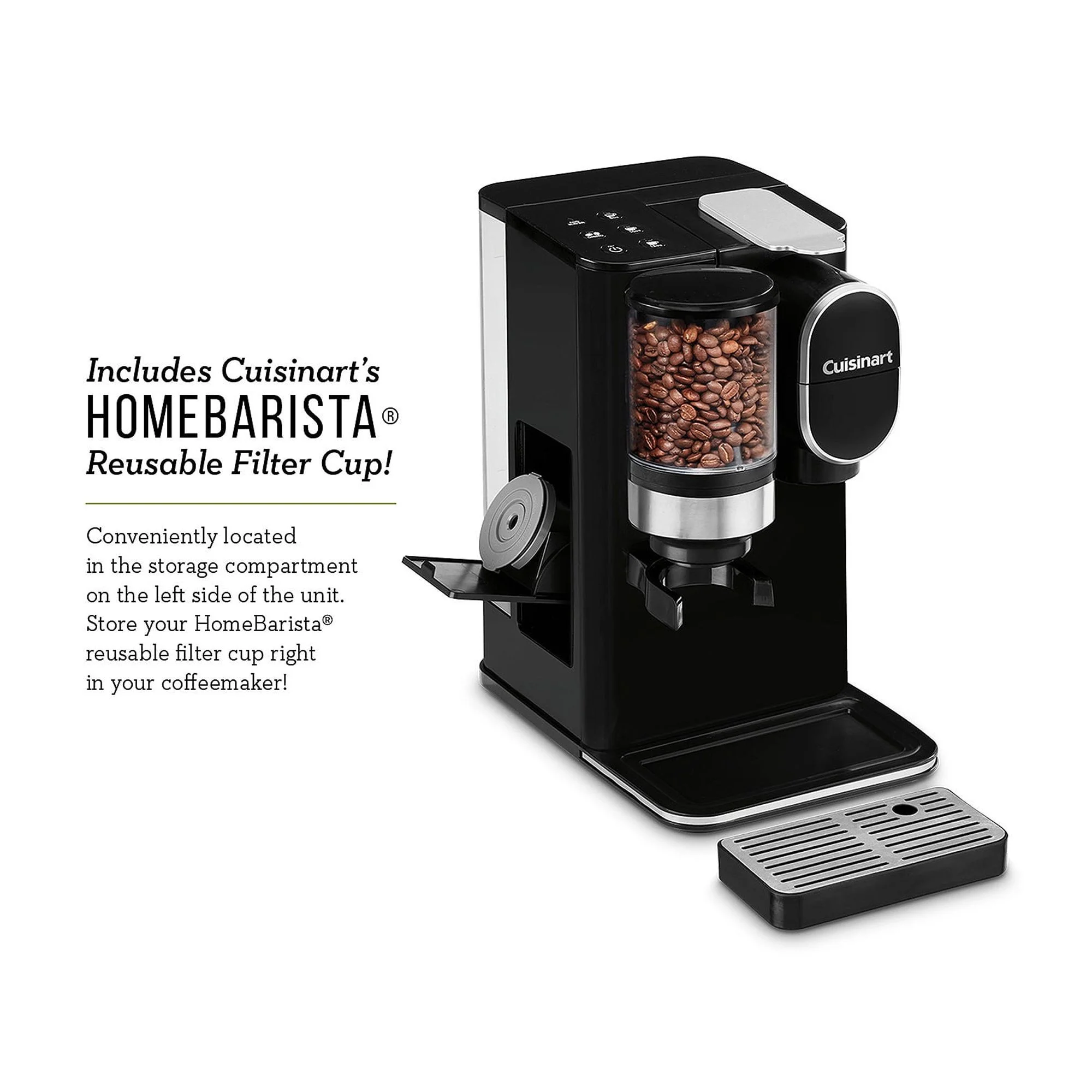 Cuisinart Grind & Brew? Single-Serve Coffeemaker, 100g, Black, DGB-2