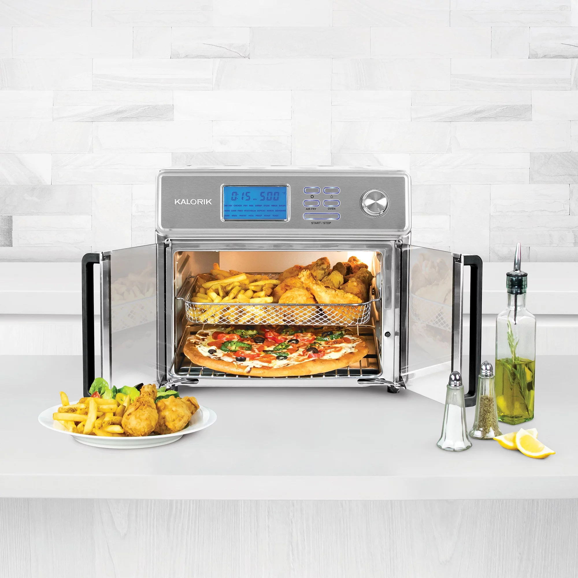 Kalorik 26 Quart Digital Maxx Plus Air Fryer Oven, Stainless Steel AFO 47271 SS