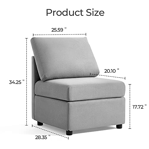 LINSY HOME Modular Sectional Sofa, Convertible U Shaped Sofa Couch with Storage, Memory Foam, Modular Sectionals with Ottomans
