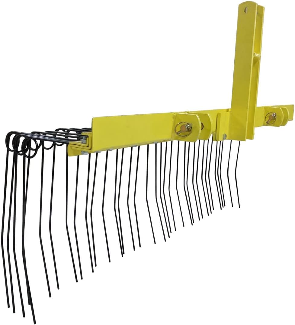 Titan Attachments Pine Straw Needle Rake 5 ft. Cat 1, 3 Point