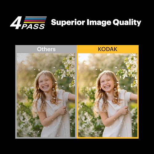 KODAK Mini 3 Retro 4PASS Portable Photo Printer (3x3 inches) + 8 Sheets, White