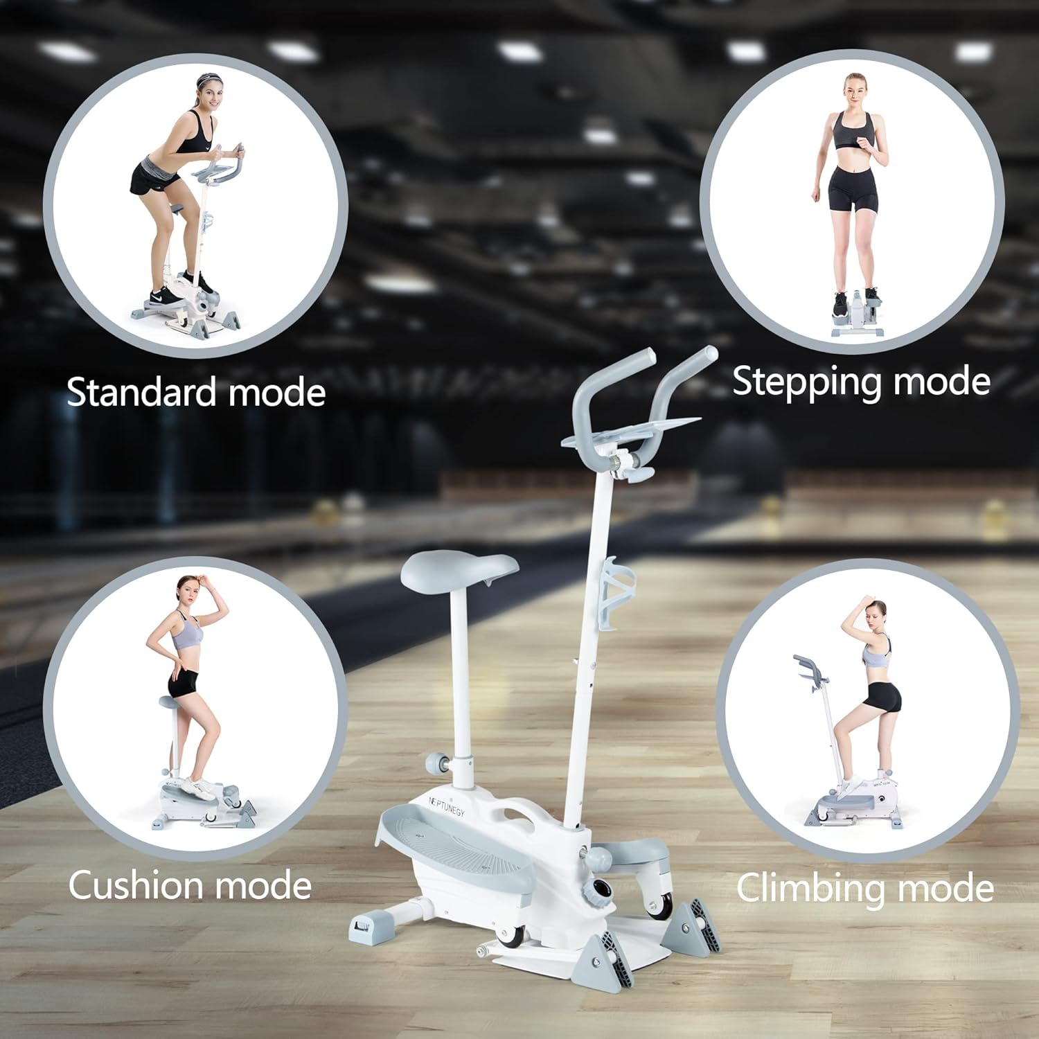 Magnetic Under Desk Elliptical Machine for Home Workouts, Foot Pedal Exerciser with 3 Levels Manual Incline