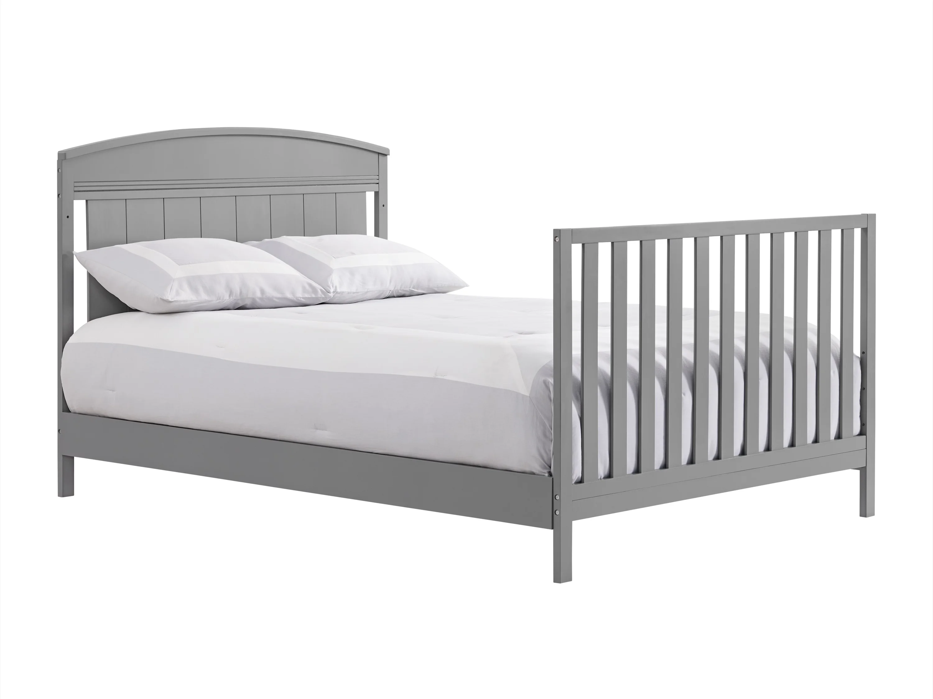 Oxford Baby Pearson 4-in-1 Convertible Crib & Changing Station, Dove Gray, GREENGUARD Gold Certified, Wooden Crib