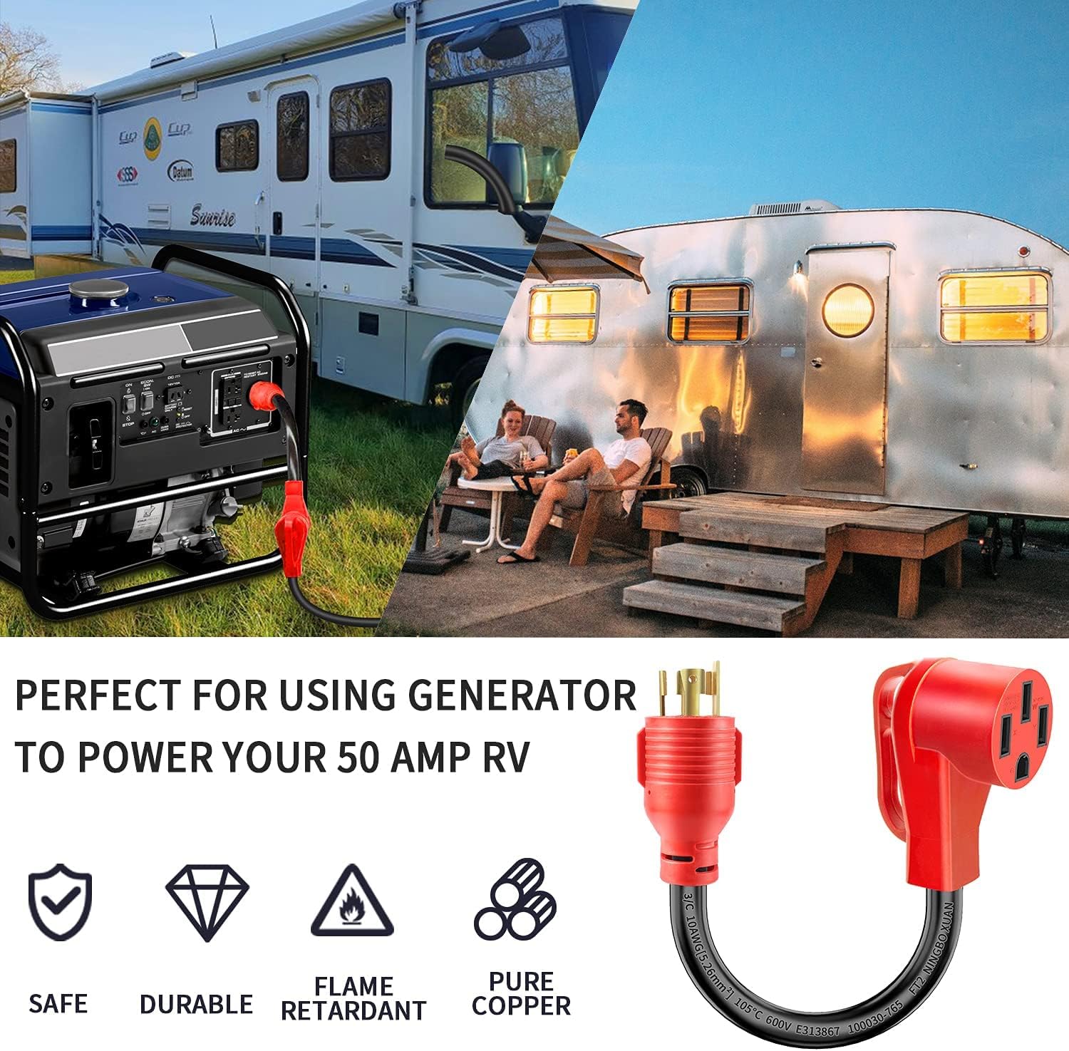 Bslite L14-30P Twist Lock Male to 14-50R Female