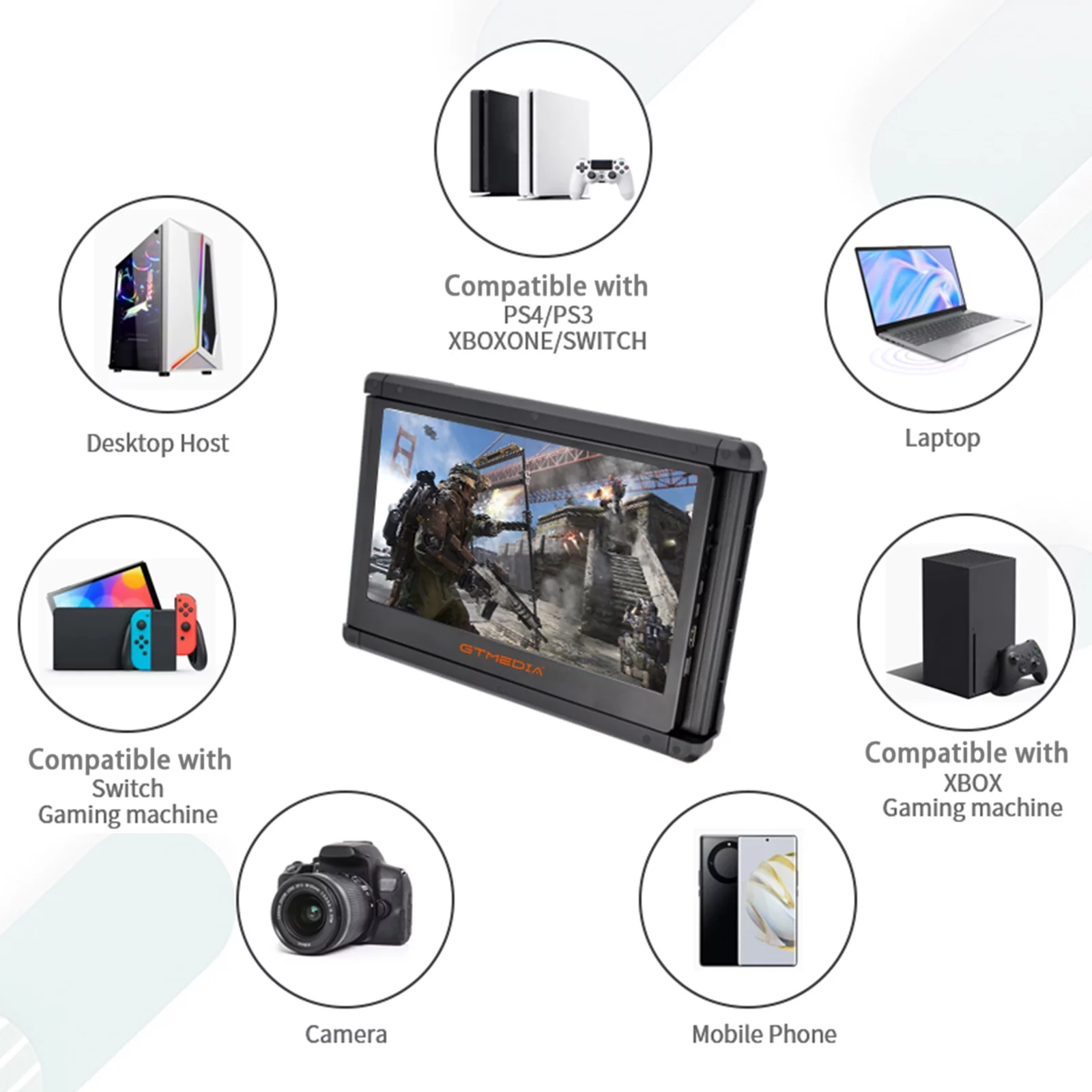 GTMEDIA Mate X 11.6-inch Portable Dual Screen Monitor for Laptop Full  IPS 1080P Display Plug and Play