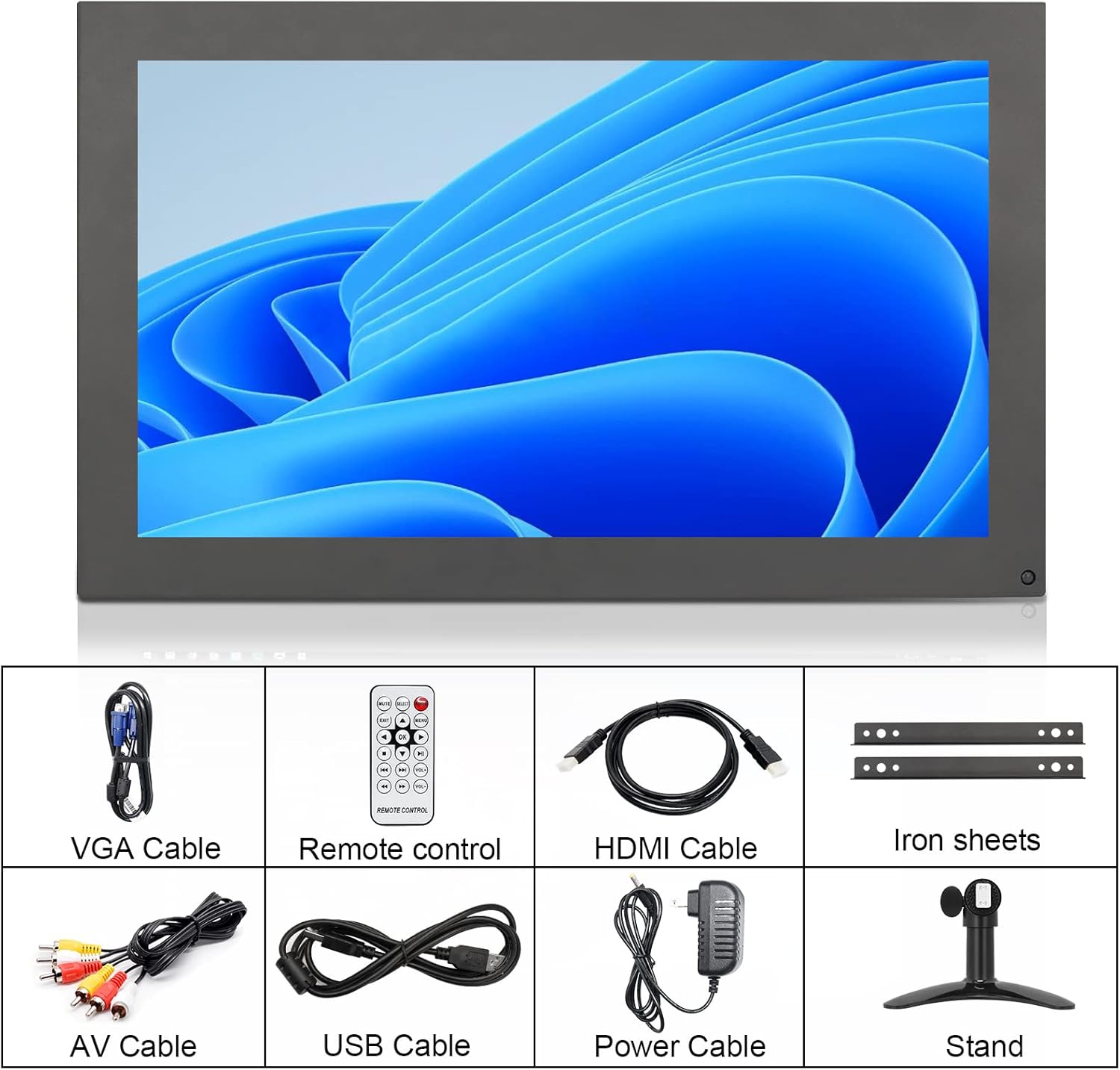 OSCY 12.1 Inch Touchscreen Monitor,1280x800 Small HD LCD Monitor with HDMI/VGA/BNC/AV/USB Input,Built in Speaker