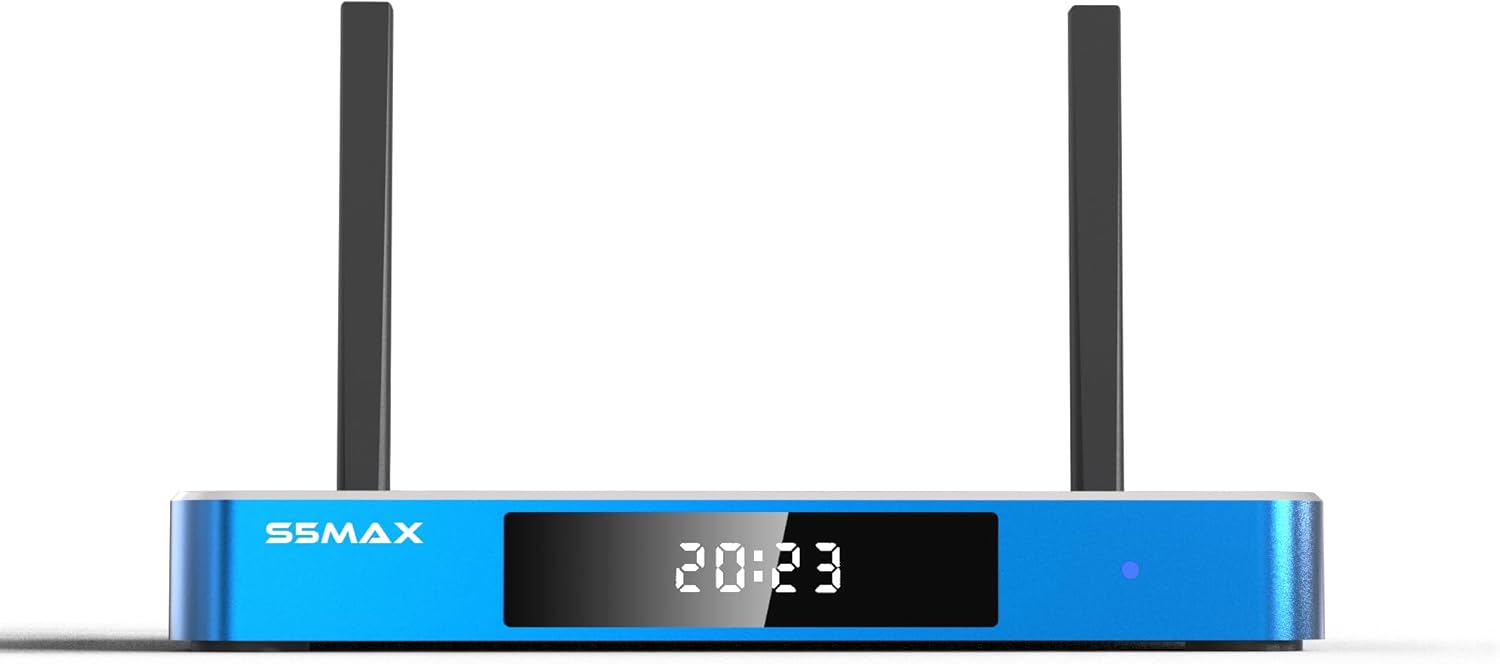 S-5 M ax 2024 Super Ultra Media TV Box with Keyboard, Authorised Super Fast 6K HDMI Media Player S-5 TV Box with Remote & Voice Remote