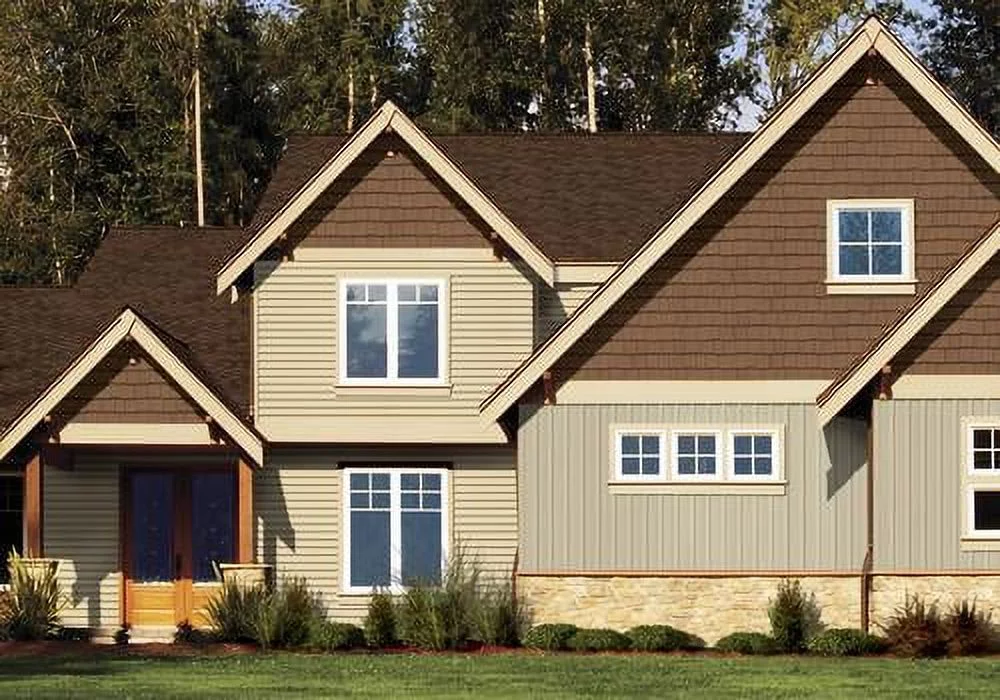 Cedar Impressions Double 7in. Straight Edge Perfection Shingles Siding (1/2 Square) - Sterling Gray - Radiant Selections