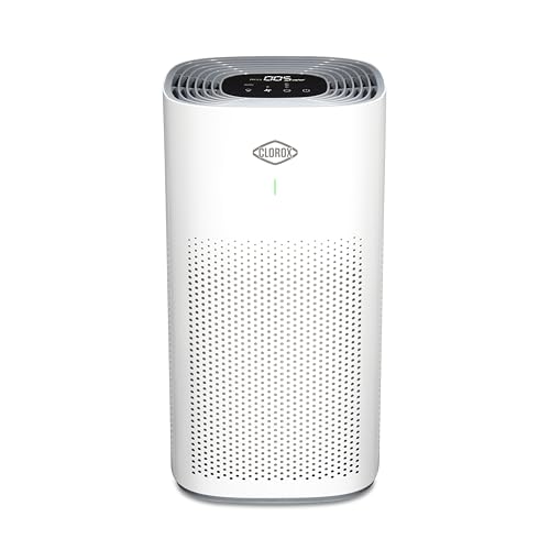Clorox Air Purifiers for Home, True HEPA Filter, XL Rooms up to 2,220 sq ft, Removes 99.9% of Mold, Viruses, Wildfire Smoke, Allergens, Pet Allergies