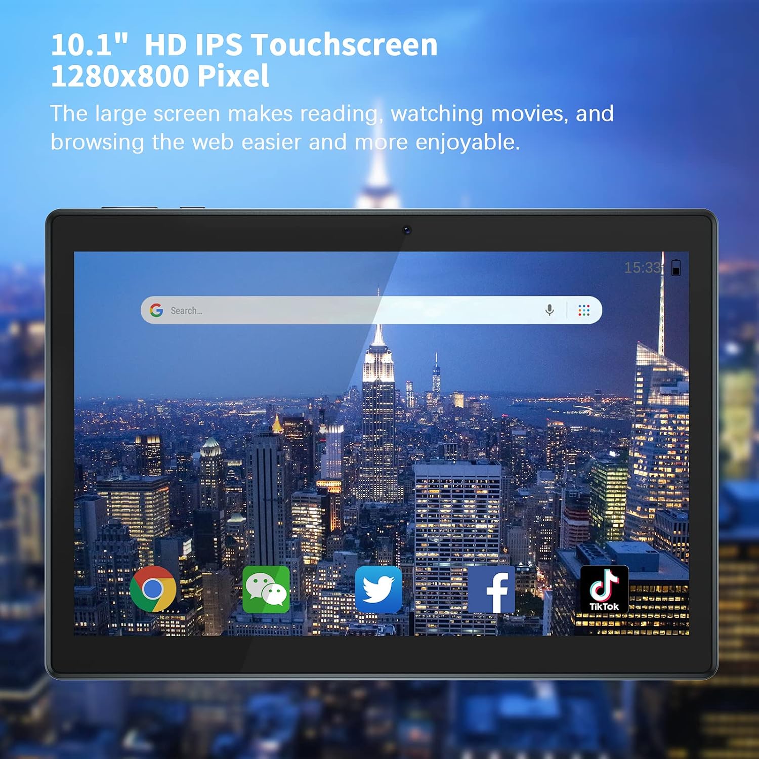 10 inch Tablet Android 10.0 OS, HD 800x1280 IPS Touchscreen, 2GB + 32GB Quad-Core CPU, 6000mAh Battery, Dual Camera Dual Speaker