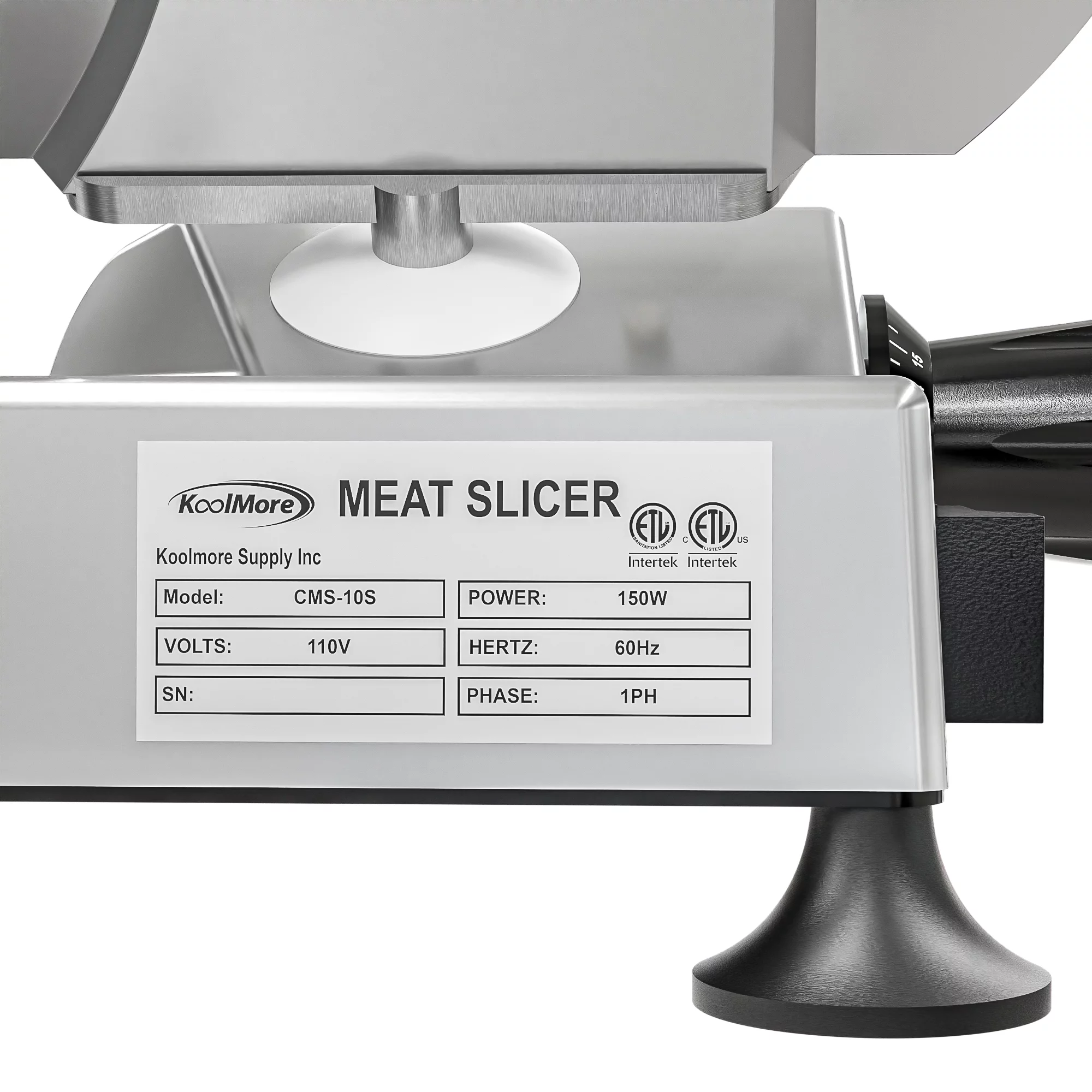 Commercial Deli Meat Slicer with 10” Carbon Steel Blade for Cutting and Slicing Food (Ham, Deli, Cheese