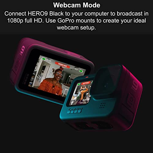 GoPro HERO9 Black - E-Commerce Packaging - Waterproof Action Camera with Front LCD and Touch Rear Screens, 5K Ultra HD Video, 20MP Photos