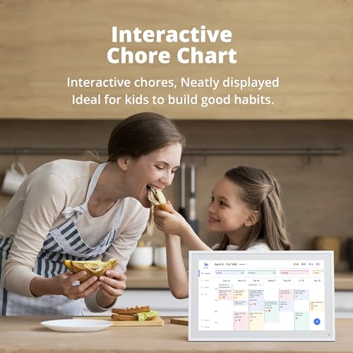 Dragon Touch 15.6" Digital Calendar Chore Chart – 1080P Full HD Interactive Touchscreen, Smart Family Planner