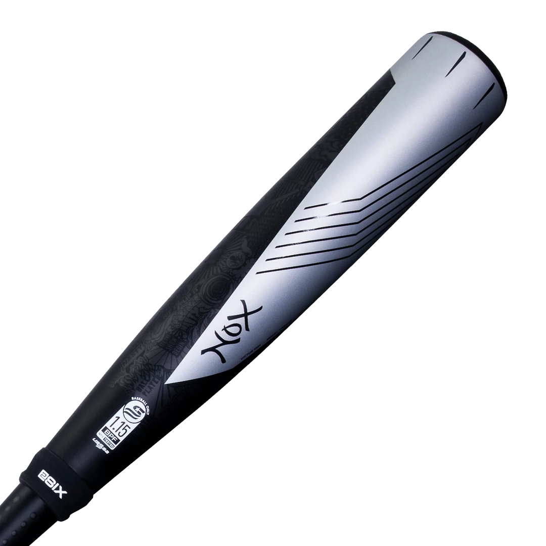 Victus Nox Two Piece Hybrid USSSA 2 3/4" Baseball Bat -8, 28"/20oz (Black/Silver)
