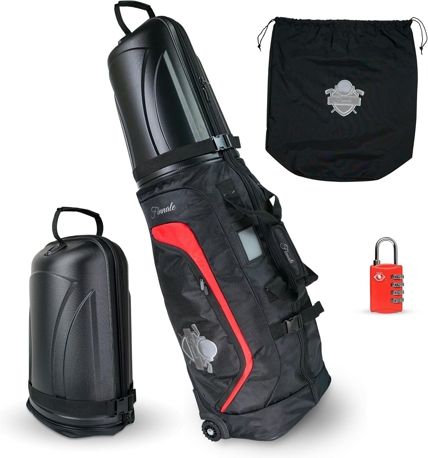 Golf Travel Bags for Airlines with Hard Case Top - Golf Travel Bag with 1680D Ballistic Nylon & Tank Wheels