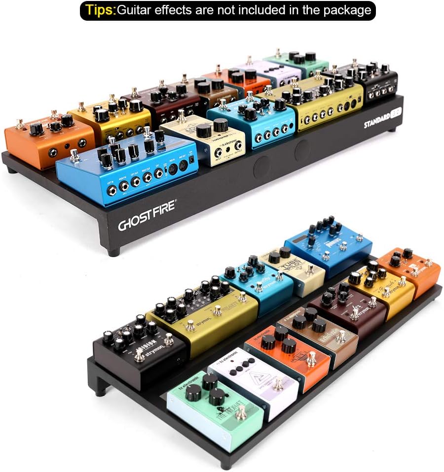 Ghost Fire Guitar Pedal Board Aluminum Alloy Effect Pedalboard with Carry Bag,V series (V-BABY MAX（Deluxe Edition）)