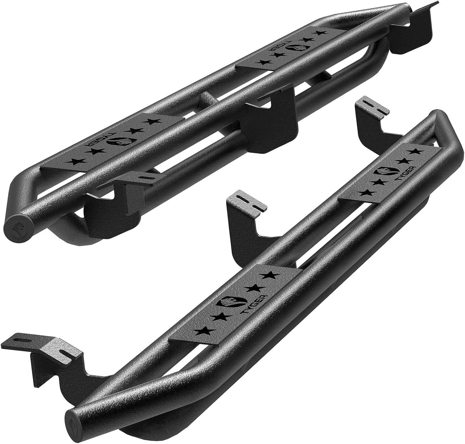 Tyger Auto TG-AM2T20188 Star Armor Kit for 2005-2022 Toyota Tacoma Access Cab | Textured Black | Side Step Rails | Nerf Bars | Running Boards