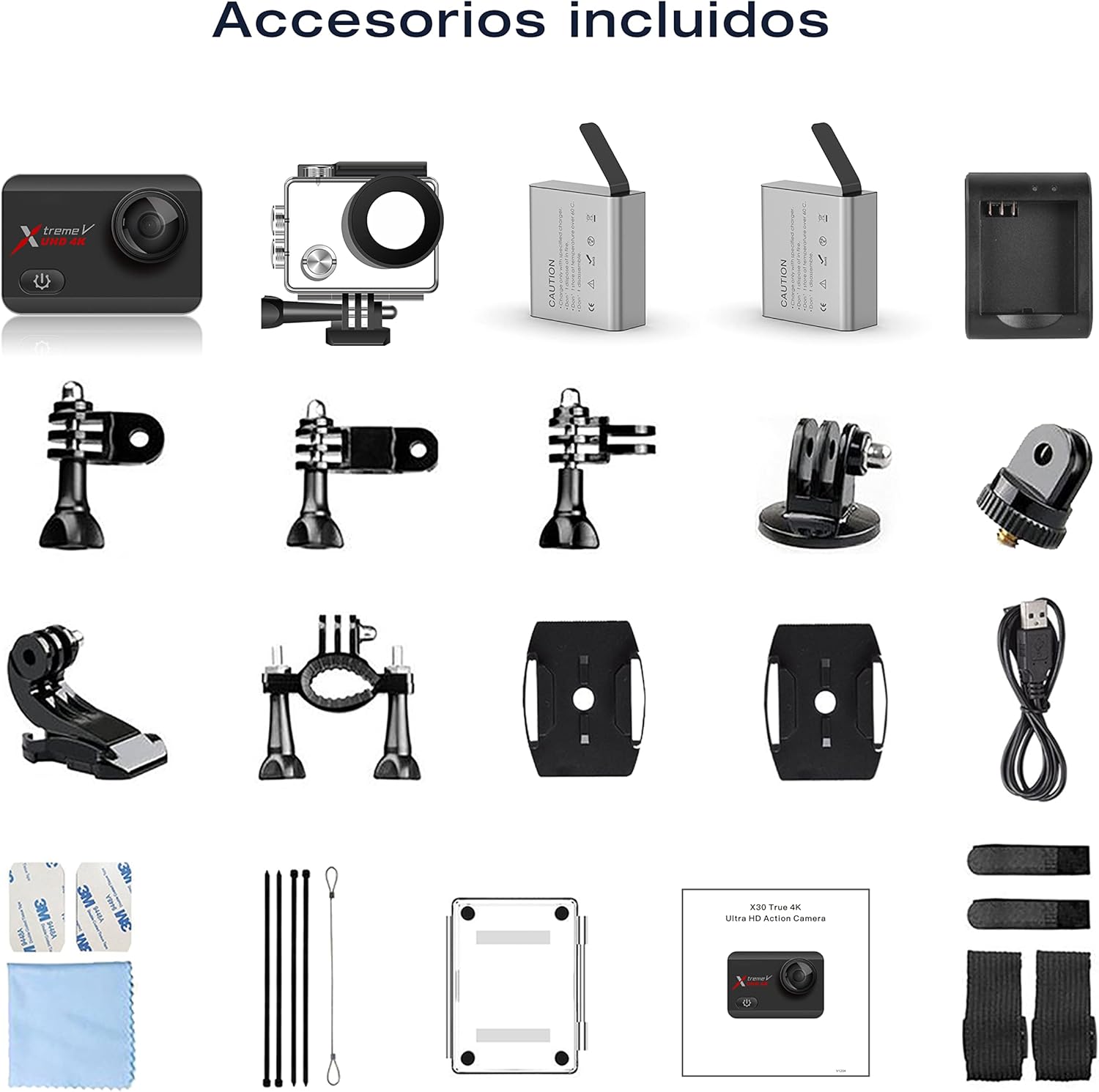 CAMPARKCAMERA Waterproof Action Camera 4K 60FPS 20MP Underwater Camera Camcorder 40M 170 ° Wide Angle Camera with Touch Screen Stabilizer 2