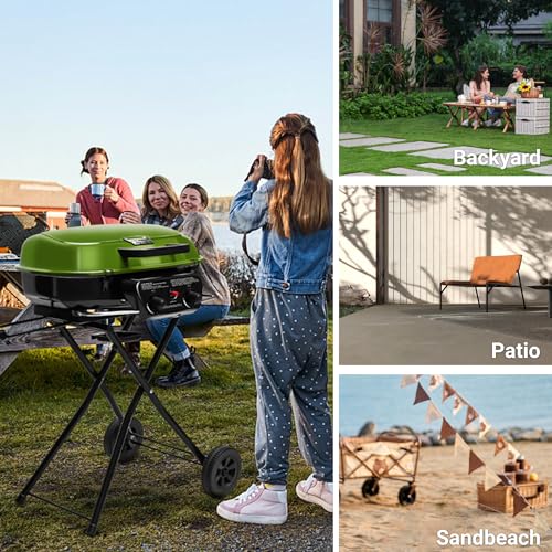 Brand-Man Griddle Grill Combo 6-Burner, 2 in 1 Versatile Propane Gas Grill and Griddle with Double Stainless Steel Lids