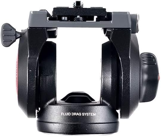 Manfrotto MVH500AH, Lightweight Fluid Video Head with Flat Base, Sliding Plate for Rapid Camera Connection, Supports Multiple Tripods