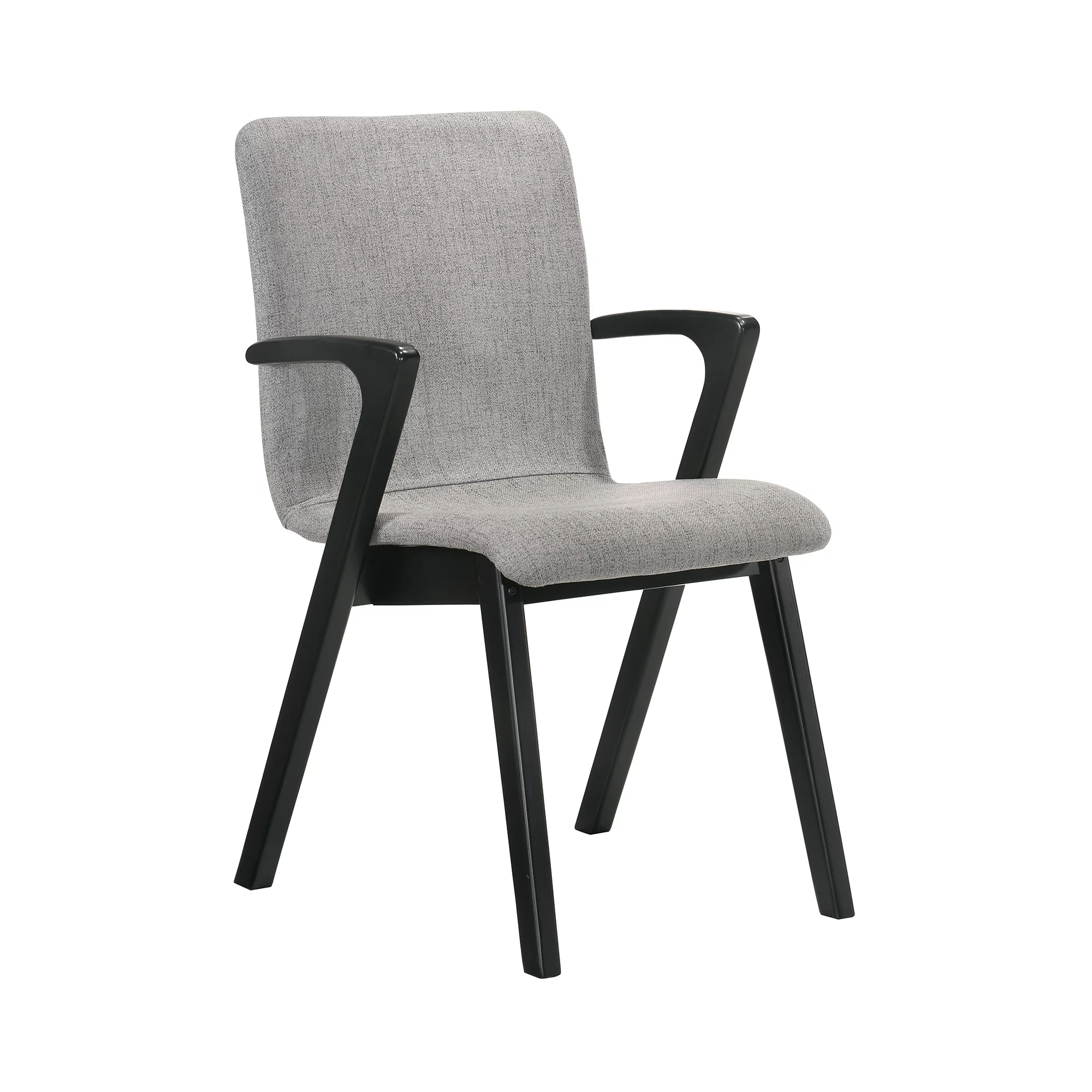 Armen Living Cirque Varde 5-Piece Wood Dining Table and Chair Set in Black/Gray