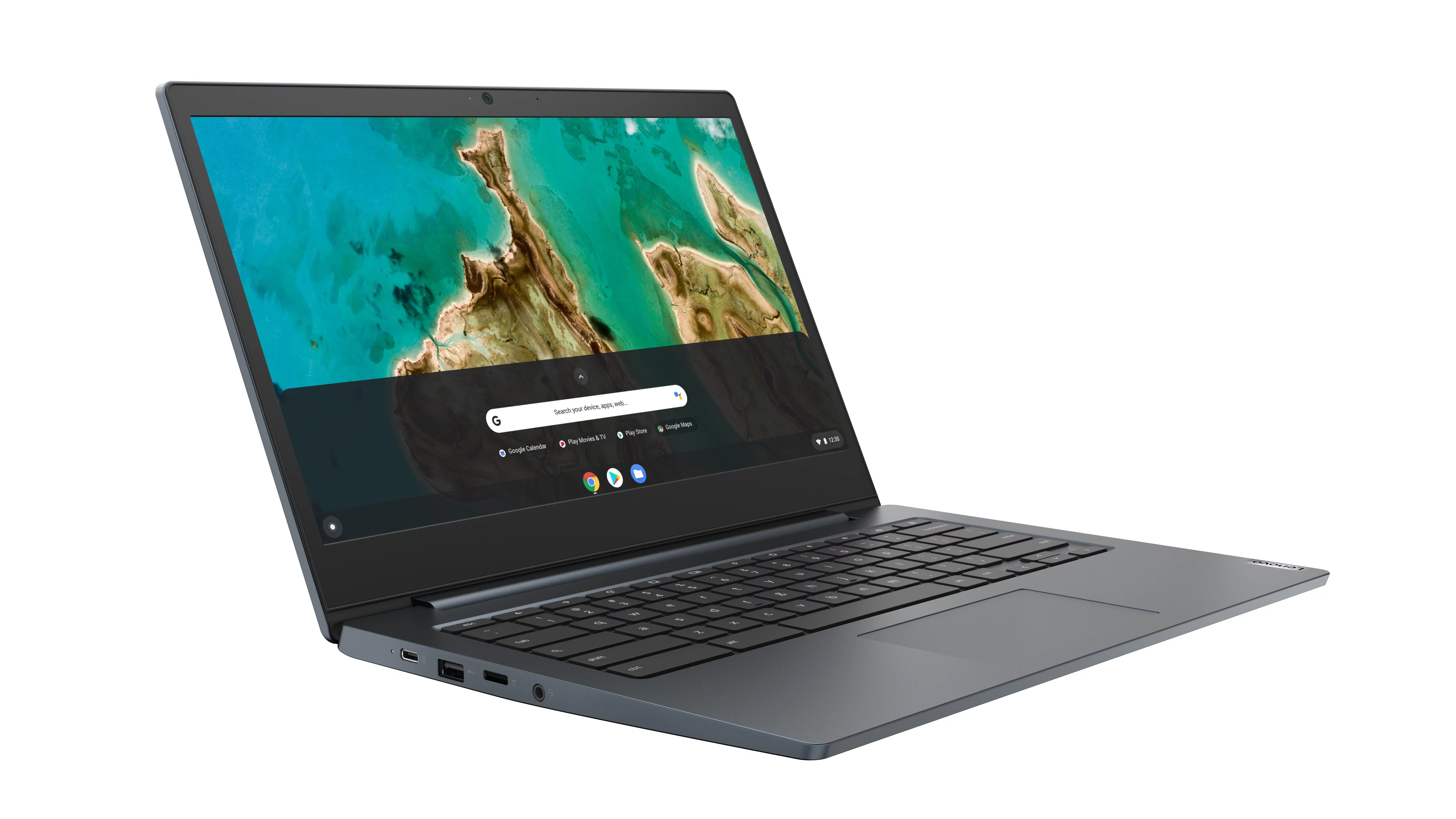 Lenovo ChromeBook 3 14" with Headset Bundle, Celeron N4020, 4G RAM, 64G eMMC, Chrome OS, Abyss Blue, 82C1002AUS