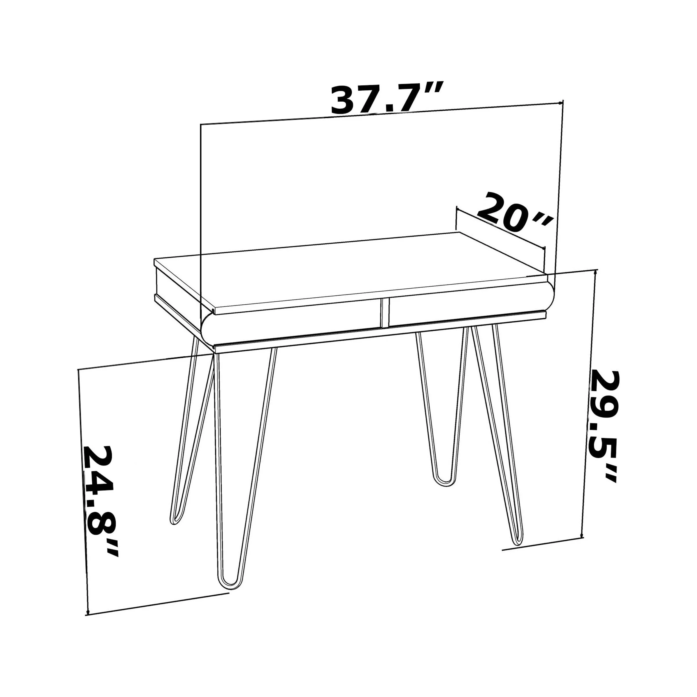 Nova Steel Frame Contemporary Desk