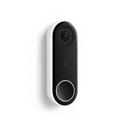 Google Nest Doorbell (Wired) - Formerly Nest Hello - Video Doorbell with 24/7 Streaming - Smart Doorbell Camera for Home with HDR Video