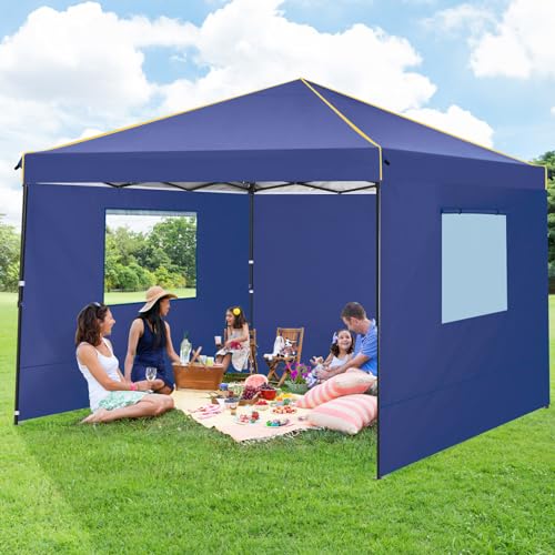 10x10 Pop Up Canopy Tent with 4 Sidewalls and Mesh Windows 2.0