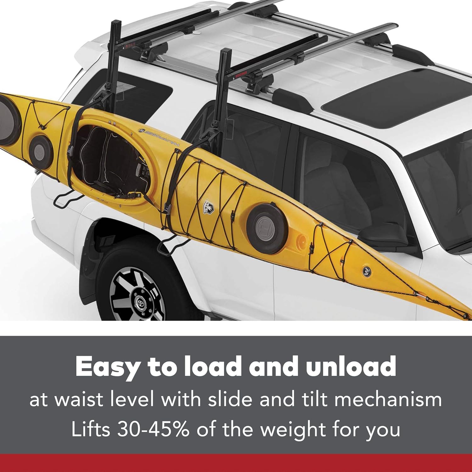 YAKIMA - ShowDown Rooftop Mounted Load-Assist Kayak and SUP Rack for Vehicles, Carry 1 Kayak or 2 SUP Boards