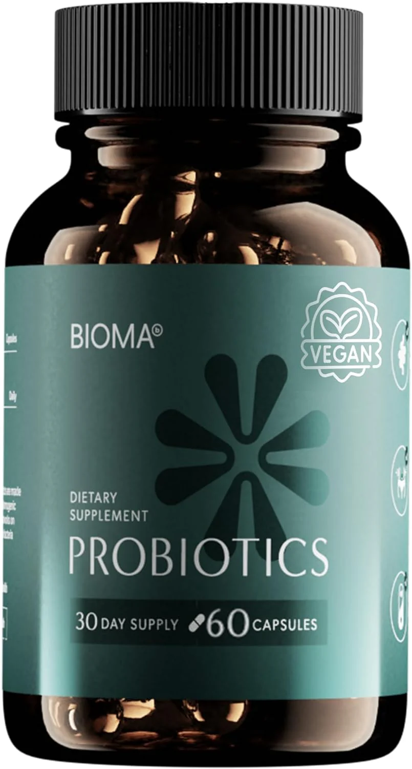 BIOMA Probiotics for Digestive Health, 3 in 1 Gut Health Probiotics and Prebiotics/Postbiotics