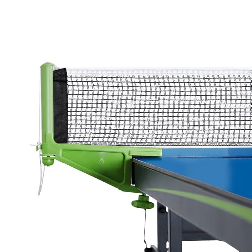 JOOLA Outdoor Table Tennis Table - Multi Use Conference Table Dining Table - Concrete Wood Look Includes Steel Outdoor Ping Pong Net Set & Frame