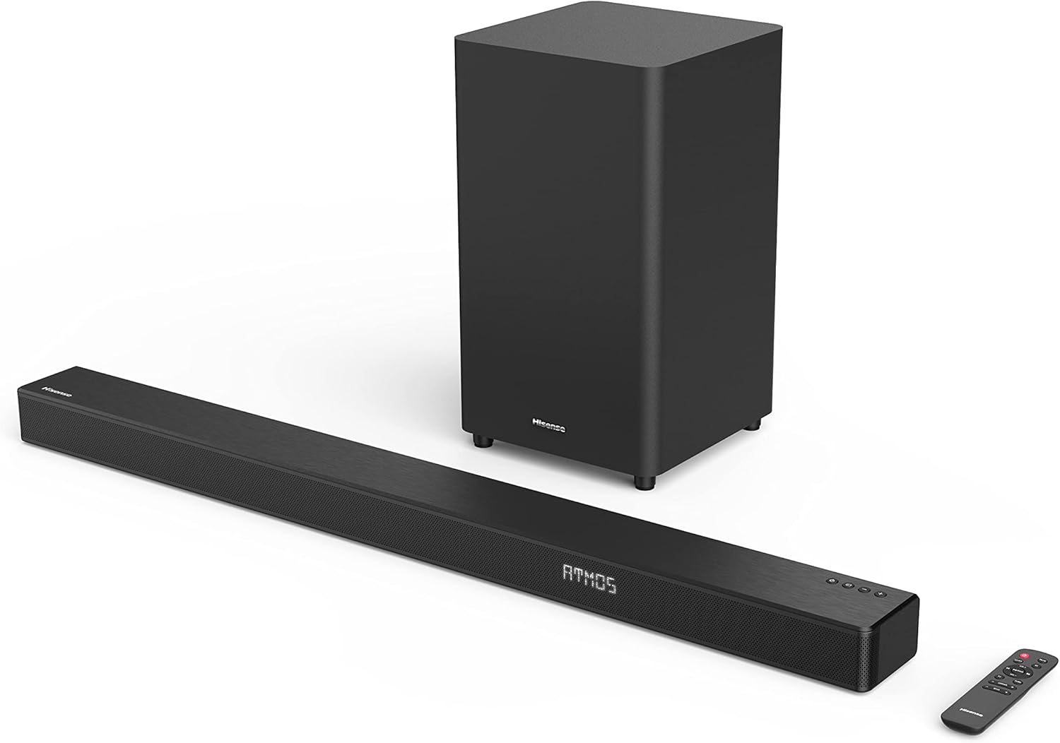 Hisense HS219 2.1ch Sound Bar with Wireless Subwoofer, 320W, Powered by Dolby Audio, One Remote Control, Roku TV Ready, Bluetooth