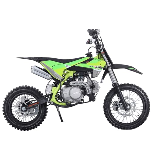 X-PRO X26 125cc Manual Clutch Dirt Bike Big Boys Pit Bike 125 Pitbike,Big 14"/12" Tires! (Blue)