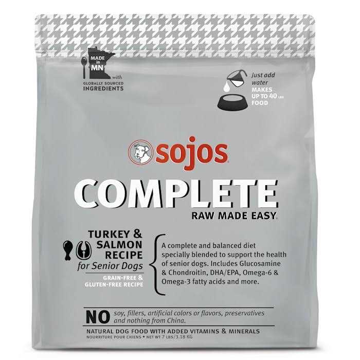 Sojos Complete Grain-Free Senior Turkey &amp; Salmon Recipe Freeze Dried Dog Food - Pet Supplies online store