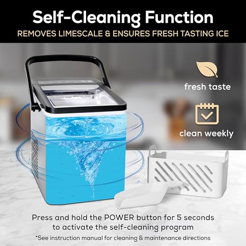 Igloo Electric Countertop Ice Maker Machine - Automatic and Portable - 33 Pounds in 24 Hours - Icecube Maker - Plastic Scoop and Basket