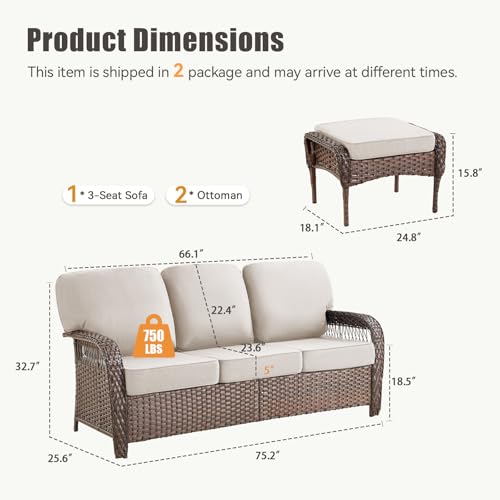 7 Pieces Outdoor Furniture Set with Swivel Chairs