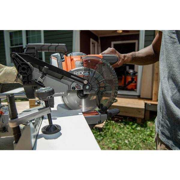 RIDGID 18V Brushless Cordless 7-1/4 in. Dual Bevel Sliding Miter Saw Ah MAX Output Lithium-Ion Battery - Shop Hardware Tools Online Store